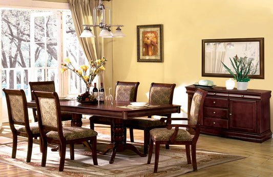 St. Nicholas I Antique Cherry 7 Pc. Dining Table Set (2AC+4SC) - ATL FURNITURE