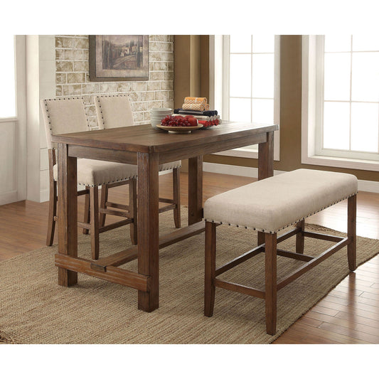 SANIA Oak Counter Ht. Table - ATL FURNITURE