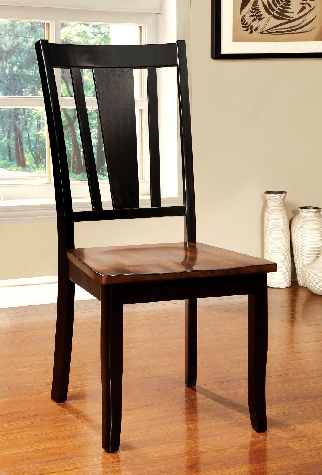DOVER Black/Cherry Side Chair (2/CTN) - ATL FURNITURE