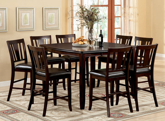 Edgewood II Espresso Square Counter Ht. Table - ATL FURNITURE