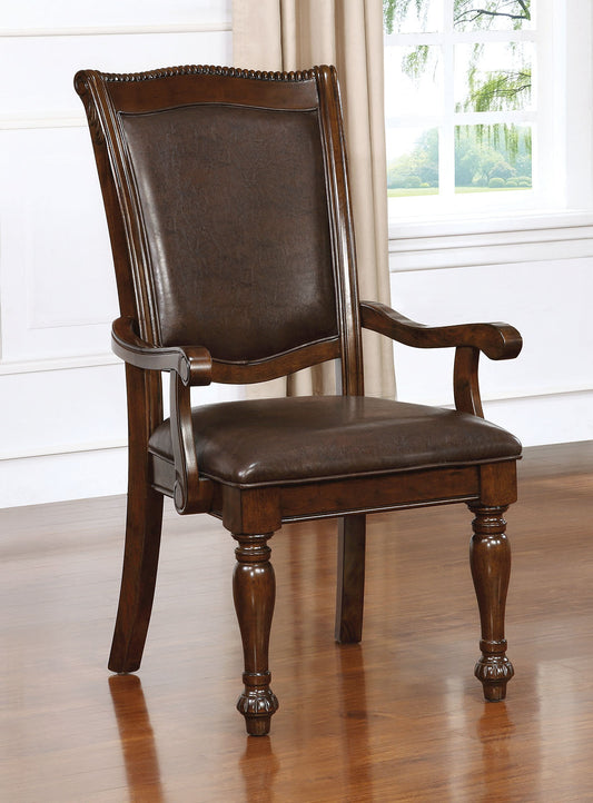 Alpena Brown Cherry/Espresso Arm Chair (2/CTN) - ATL FURNITURE