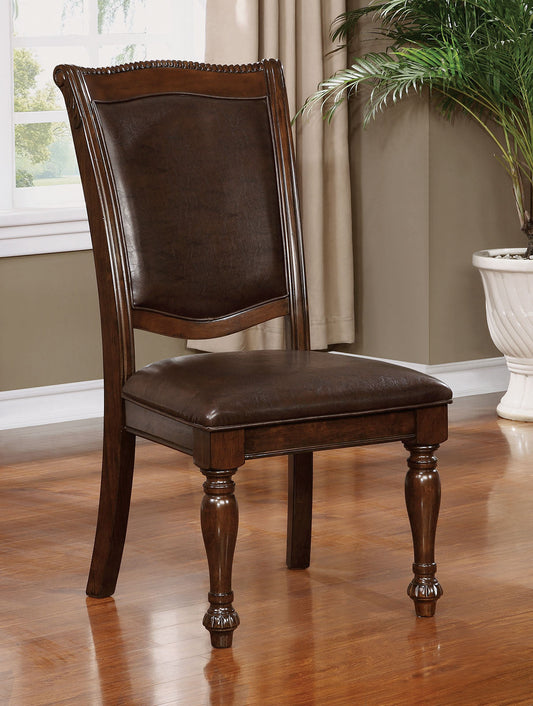 Alpena Brown Cherry/Espresso Side Chair (2/CTN) - ATL FURNITURE