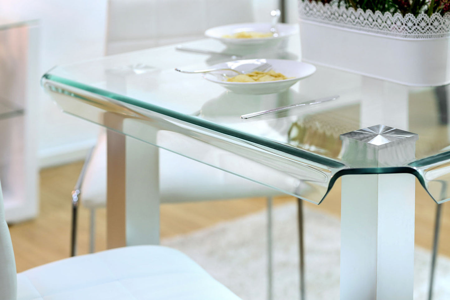 Richfield II Silver/Chrome Counter Ht. Table - ATL FURNITURE