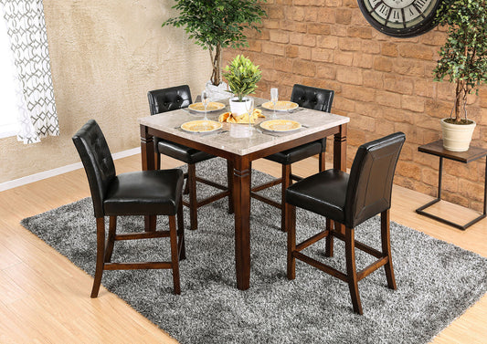 Marstone II Brown Cherry 5 Pc. Dining Table Set - ATL FURNITURE