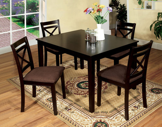 Weston I Espresso 5 Pc. Dining Table Set - ATL FURNITURE