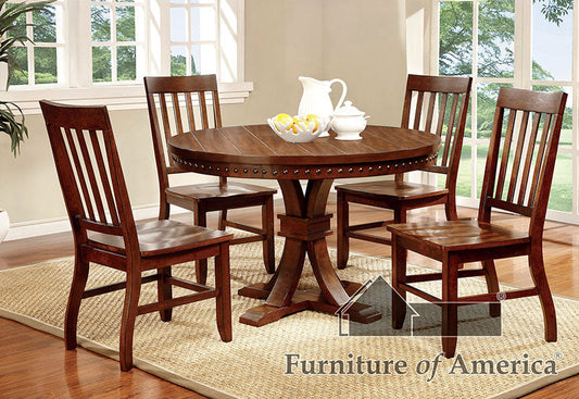 FOSTER I Dark Oak 5 Pc. Dining Table Set - ATL FURNITURE