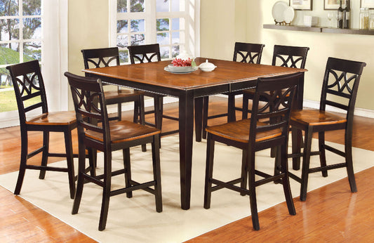 TORRINGTON II Black/Cherry 9 Pc. Dining Table Set - ATL FURNITURE