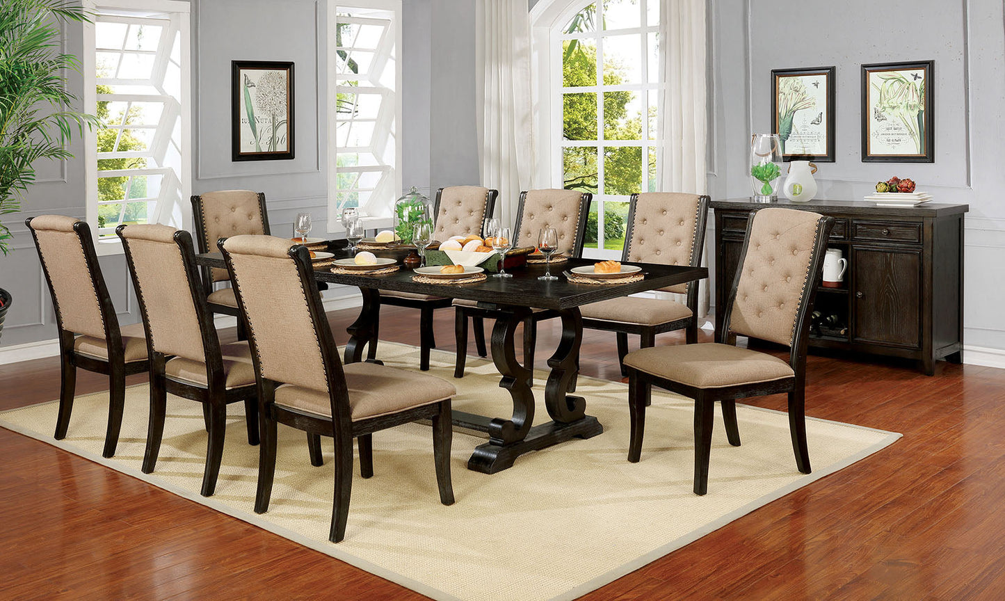 Patience Dark Walnut 7 Pc. Dining Table Set - ATL FURNITURE