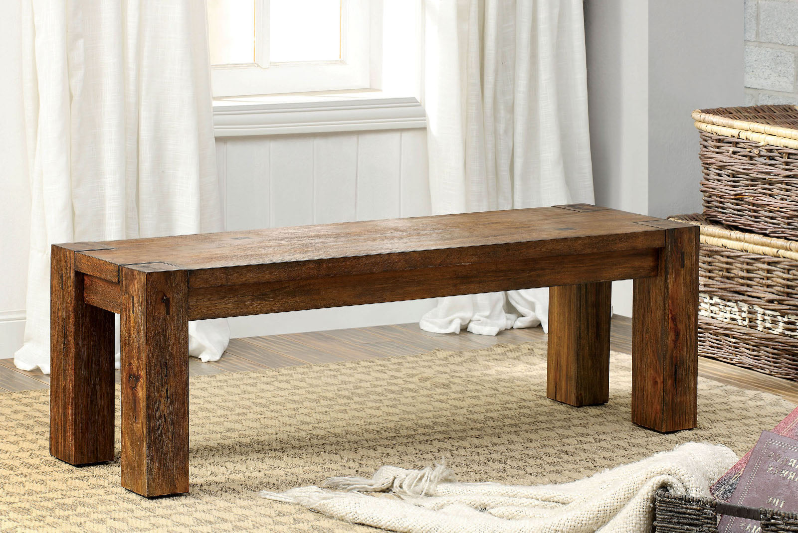 FRONTIER Dark Oak Bench - ATL FURNITURE