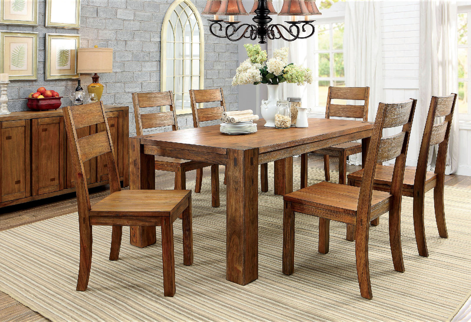 FRONTIER Dark Oak Dining Table - ATL FURNITURE