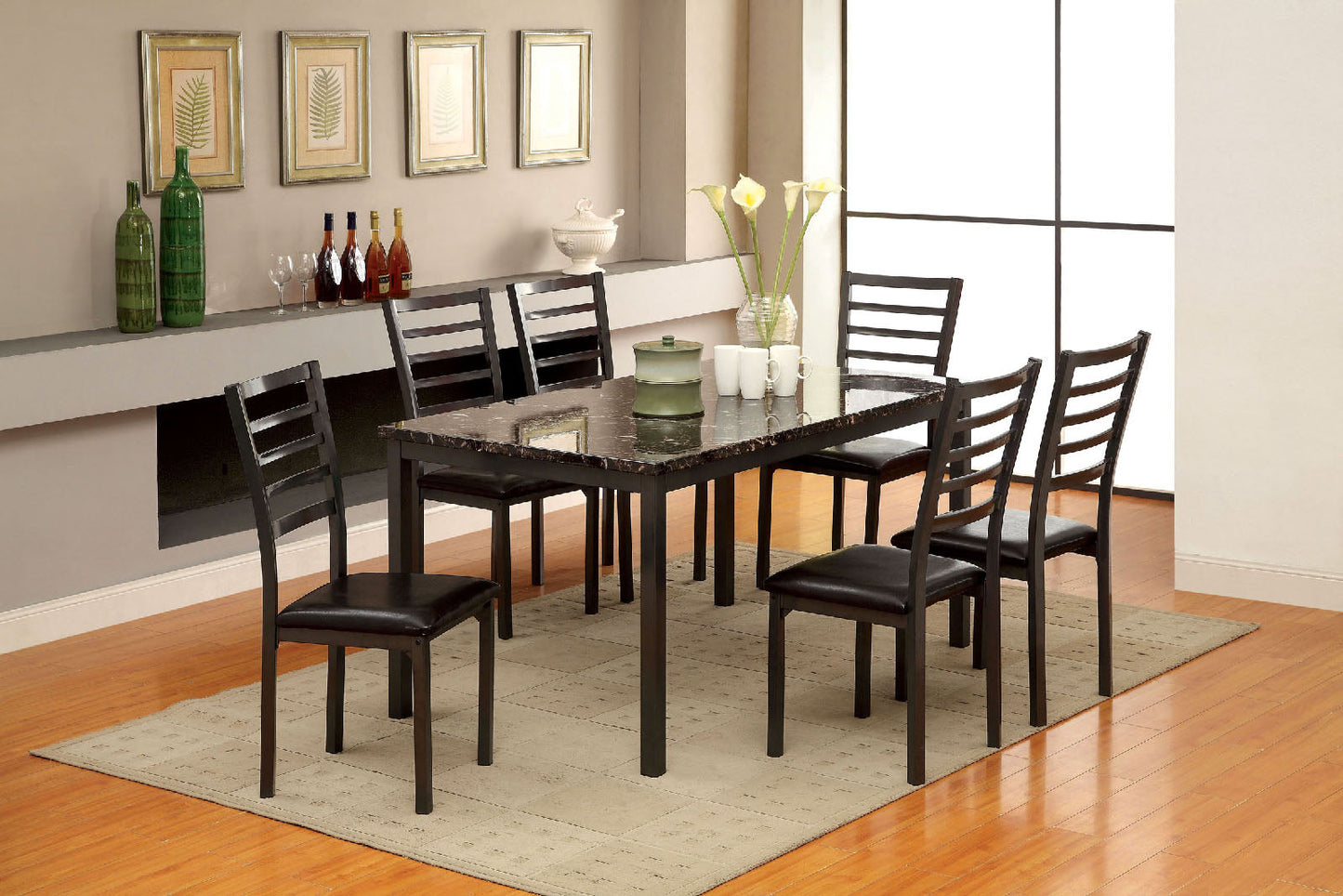 COLMAN Black 60" Dining Table - ATL FURNITURE