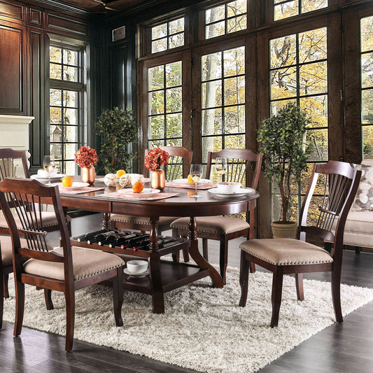 Jordyn Brown Cherry Dining Table - ATL FURNITURE