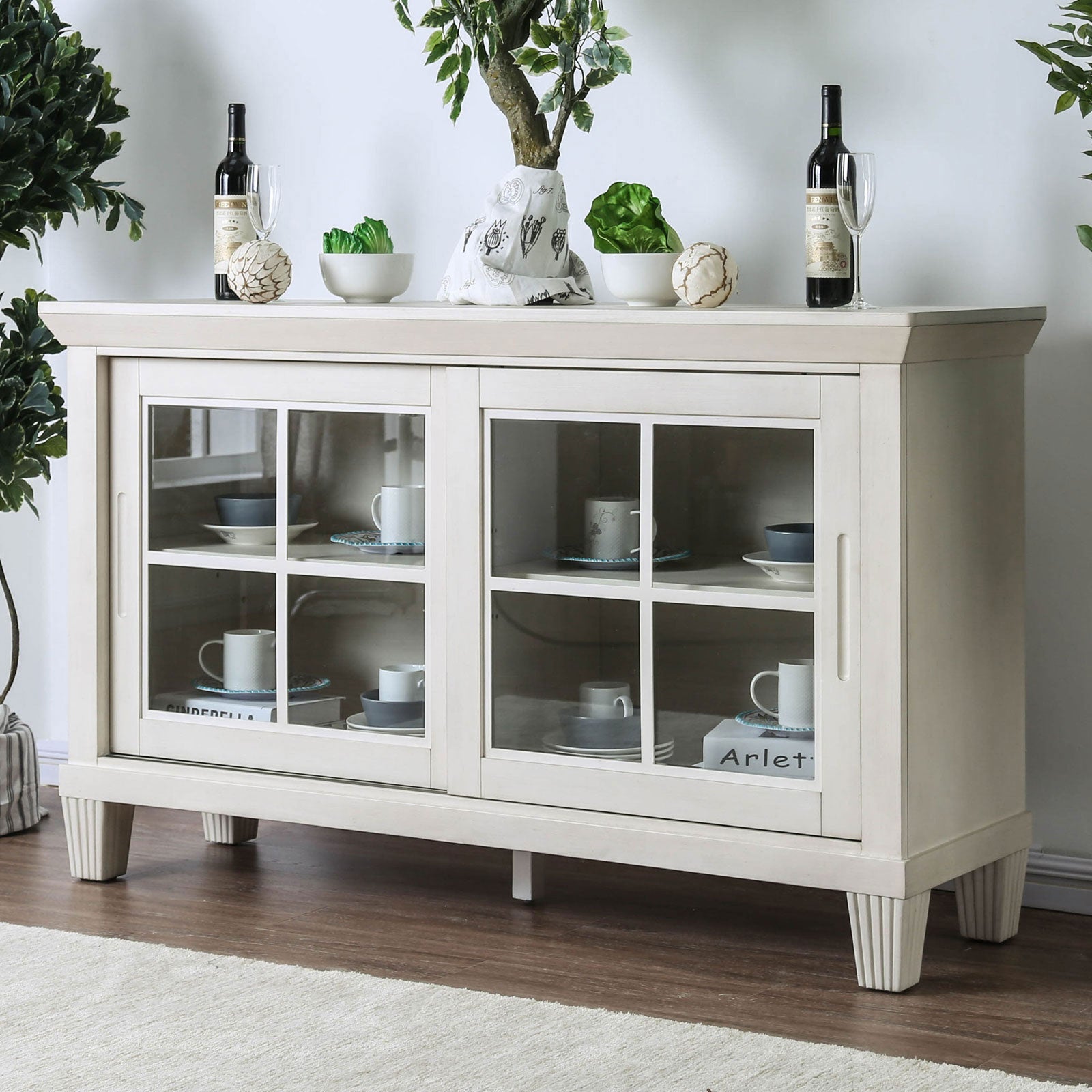 Daniella Antique White Server - ATL FURNITURE