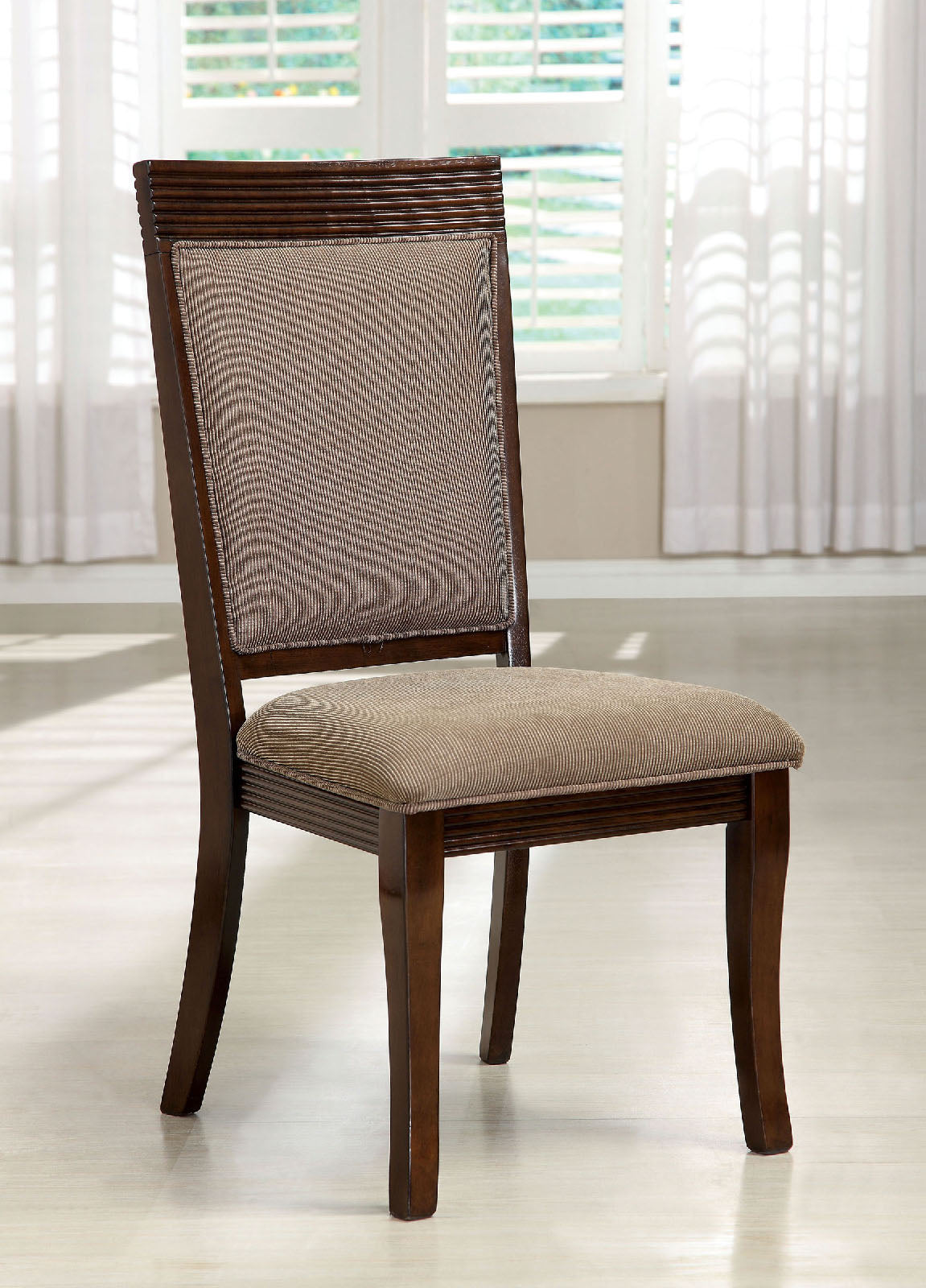 Woodmont Walnut/Brown Side Chair (2/CTN) - ATL FURNITURE