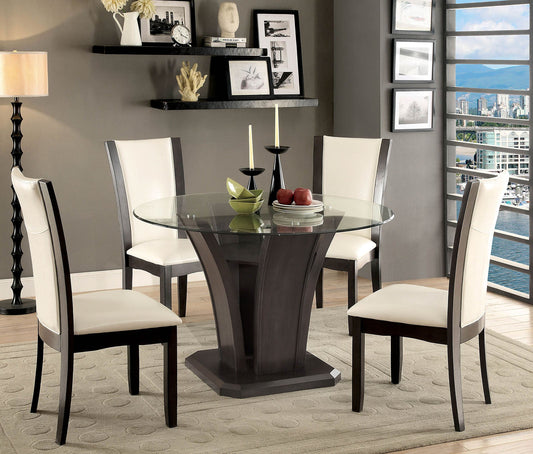 MANHATTAN I Gray Round Dining Table - ATL FURNITURE