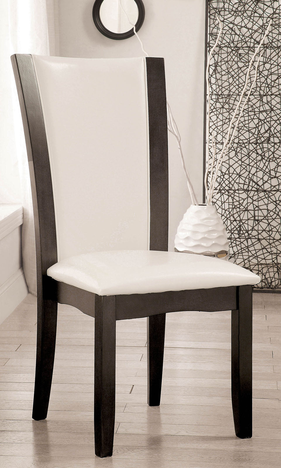 MANHATTAN I Gray/White Side Chair - ATL FURNITURE