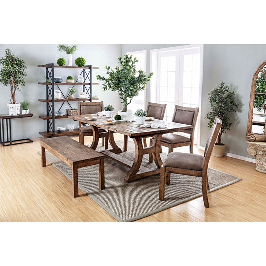 GIANNA Rustic Oak 77" Dining Table - ATL FURNITURE