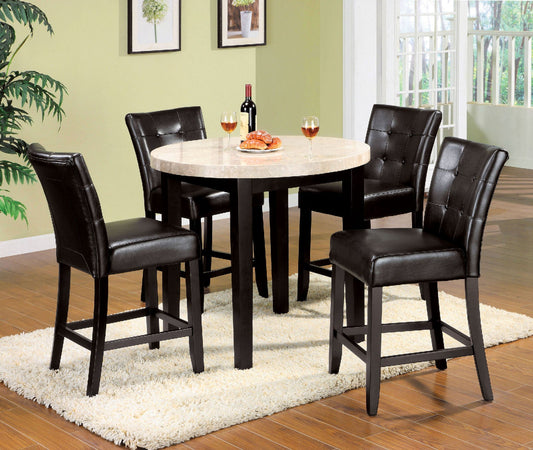 Marion II Espresso 5 Pc. Counter Ht. Table Set - ATL FURNITURE