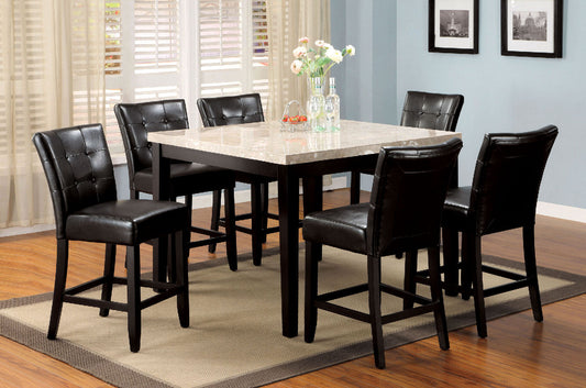 Marion II Espresso 7 Pc. Counter Ht. Table Set - ATL FURNITURE