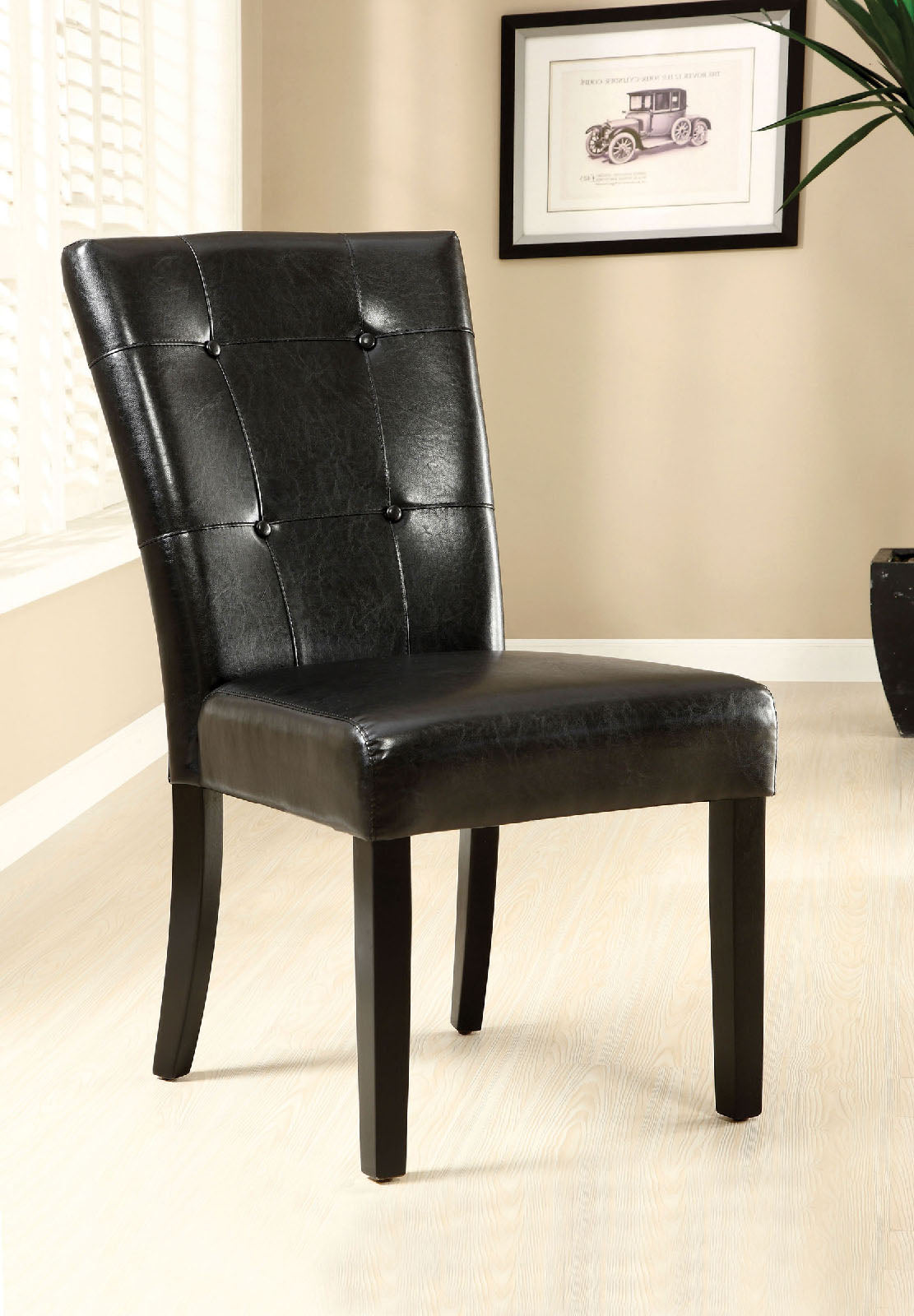 Marion I Black/Espresso Side Chair (2/CTN) - ATL FURNITURE