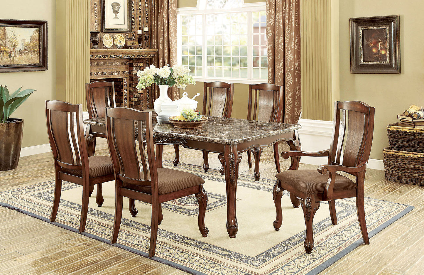 JOHANNESBURG I Brown Cherry Dining Table - ATL FURNITURE