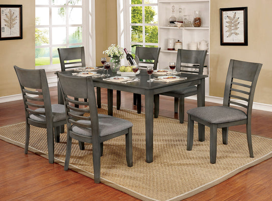 Hillsview Gray 7 Pc. Dining Table Set - ATL FURNITURE