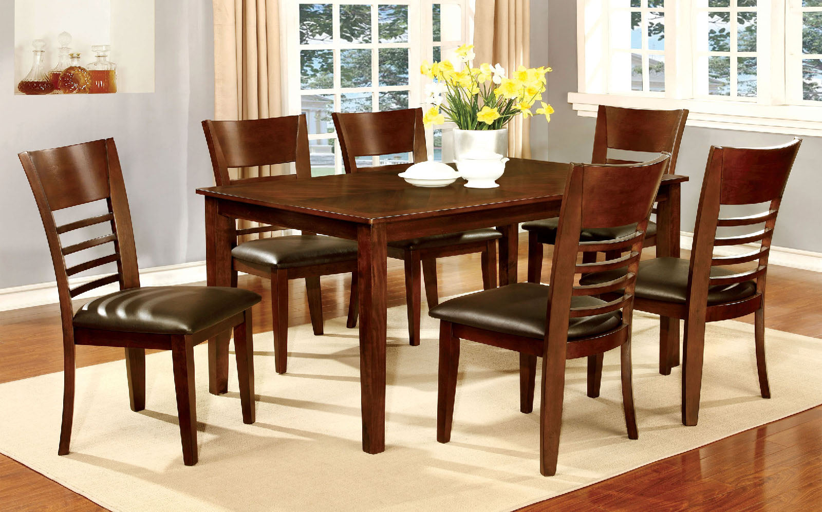 HILLSVIEW I Brown Cherry 60" Dining Table - ATL FURNITURE