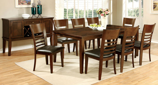 HILLSVIEW I Brown Cherry 78" Dining Table w/ 18" Leaf - ATL FURNITURE