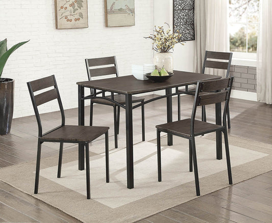 Westport Antique Brown/Black 5 Pc. Dining Table Set - ATL FURNITURE