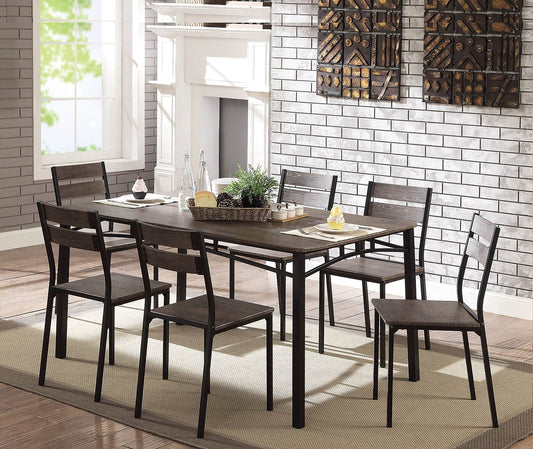 Westport Antique Brown/Black 7 Pc. Dining Table Set - ATL FURNITURE