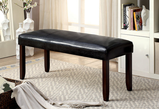 EMMONS I Dark Cherry/Espresso Bench - ATL FURNITURE