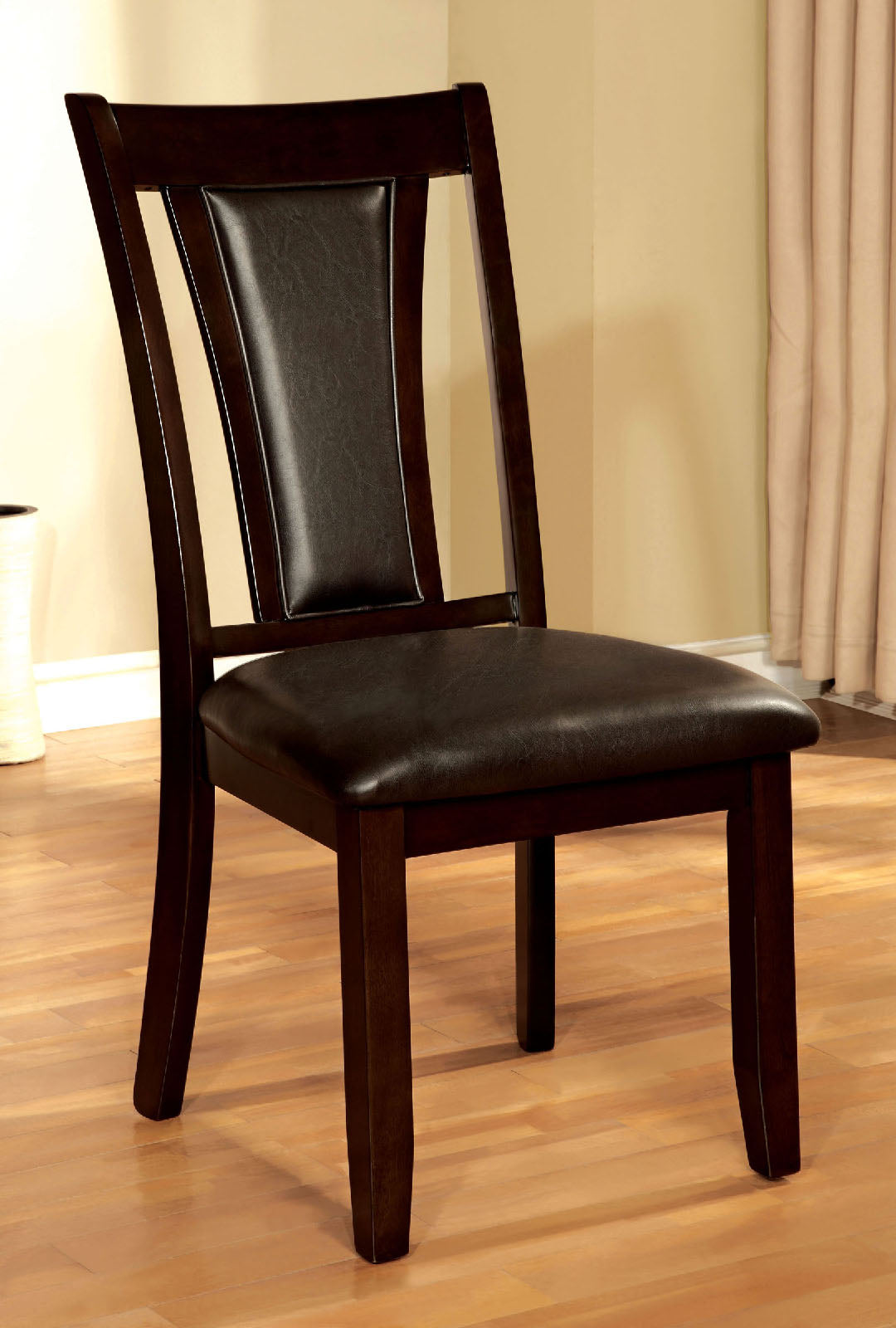 BRENT Dark Cherry/Espresso Side Chair (2/CTN) - ATL FURNITURE