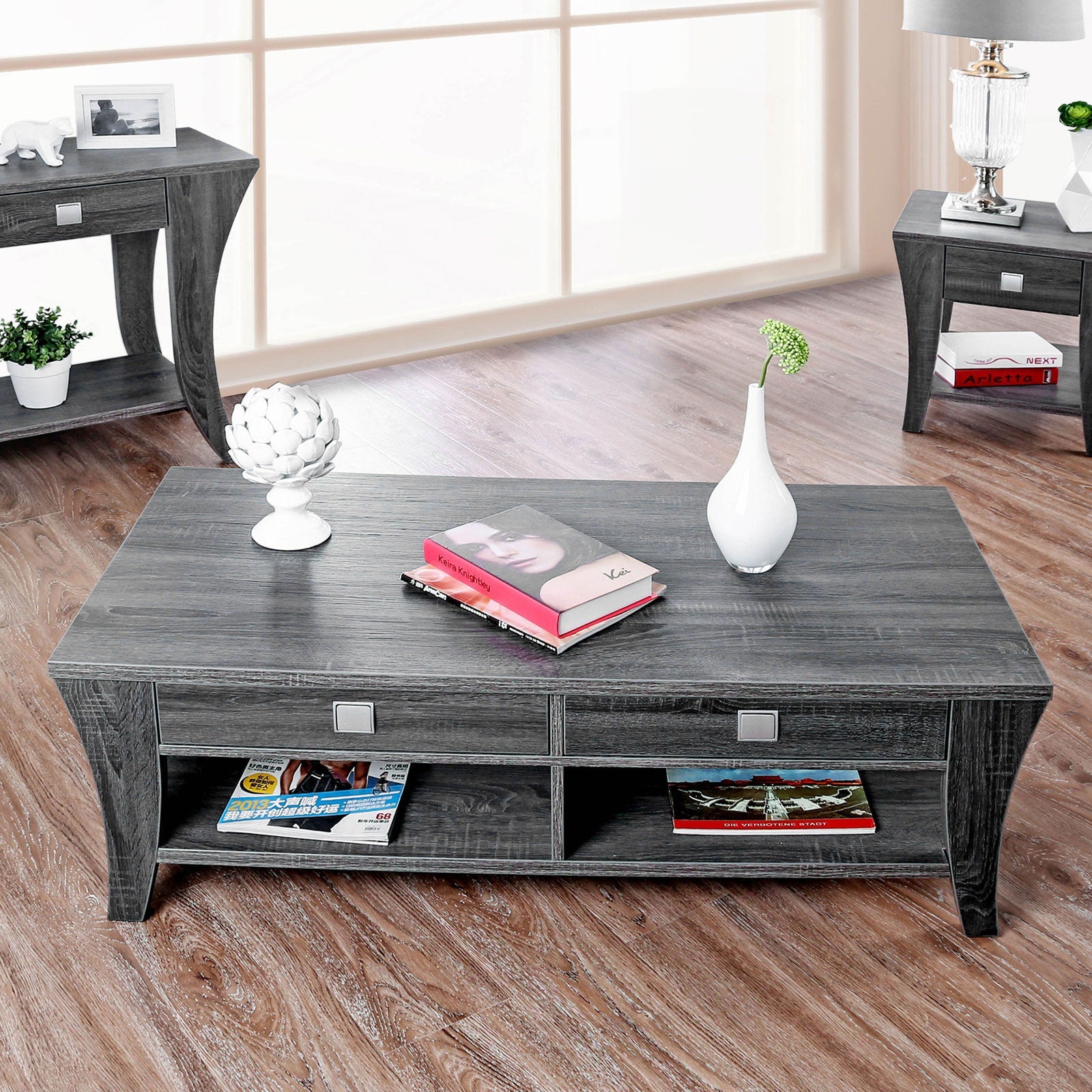 Amity Gray Coffee Table - ATL FURNITURE