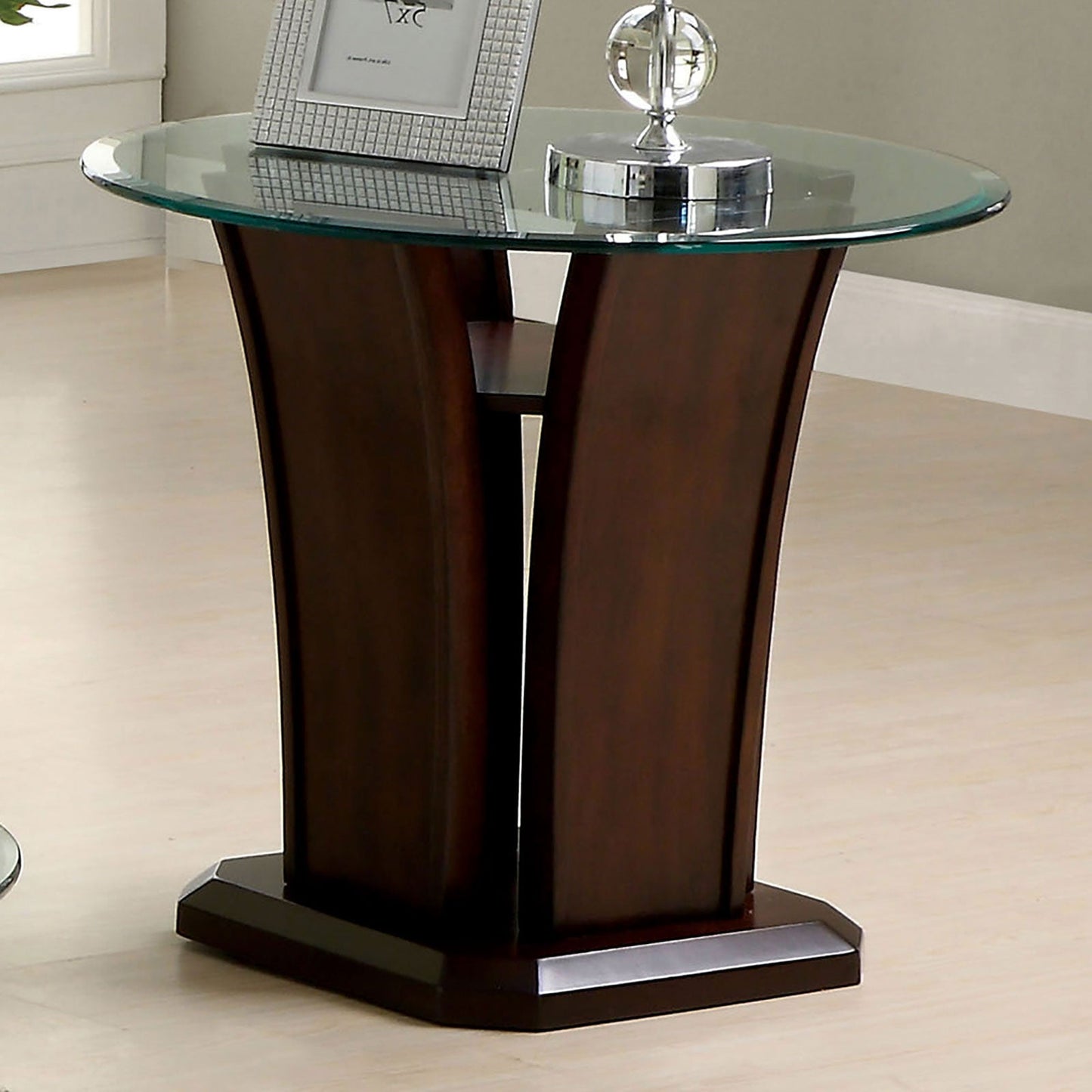 MANHATTAN IV Dark Cherry End Table, Brown Cherry - ATL FURNITURE