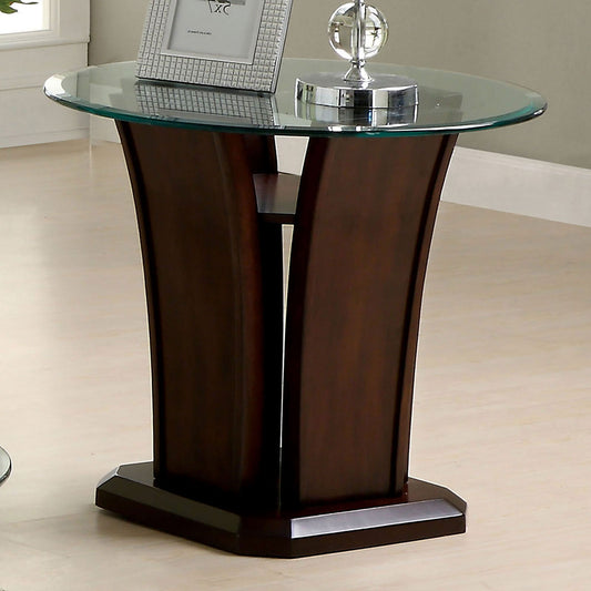 MANHATTAN IV Dark Cherry End Table, Brown Cherry - ATL FURNITURE