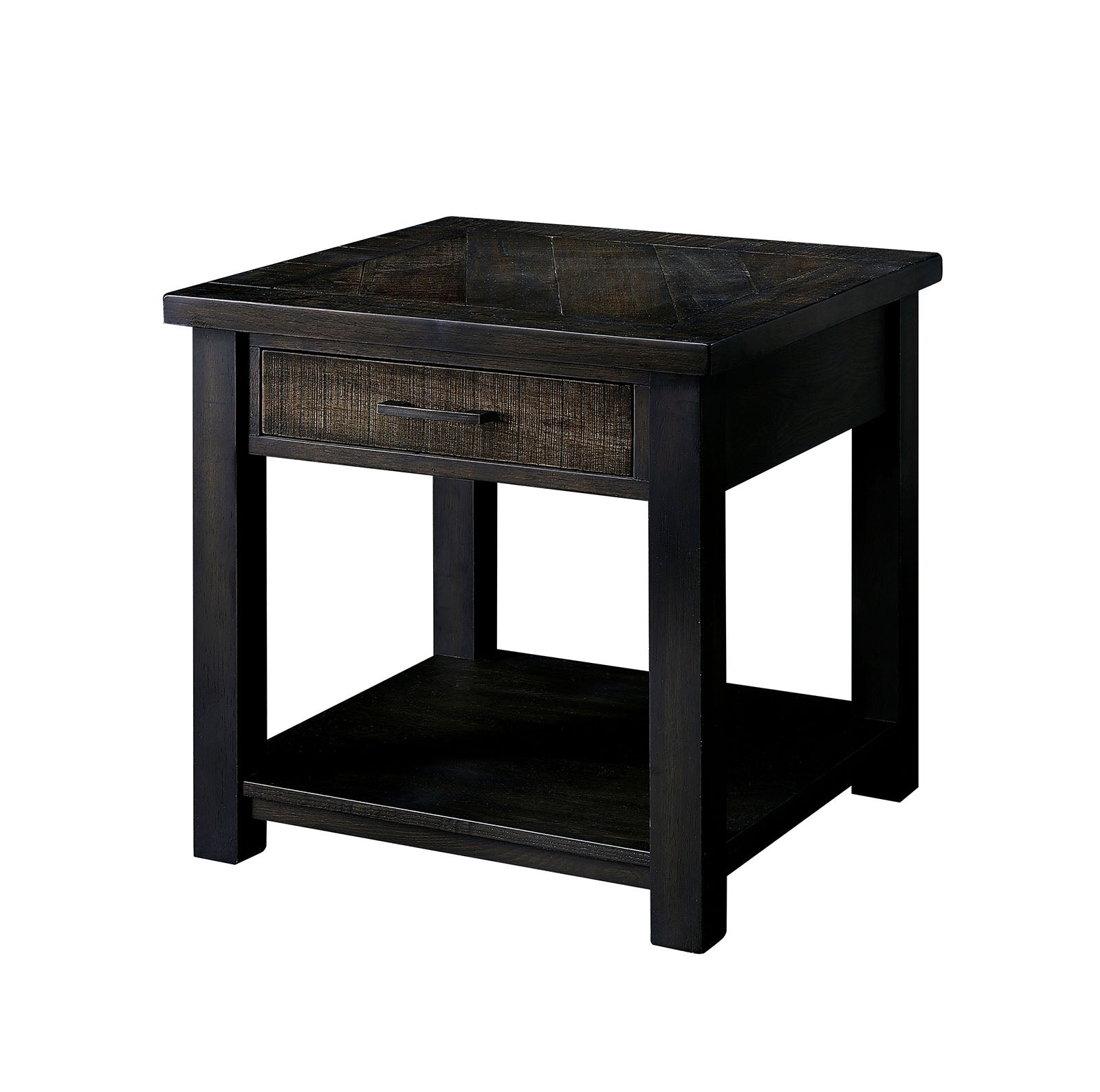 Rhymney Dark Oak/Multi End Table - ATL FURNITURE