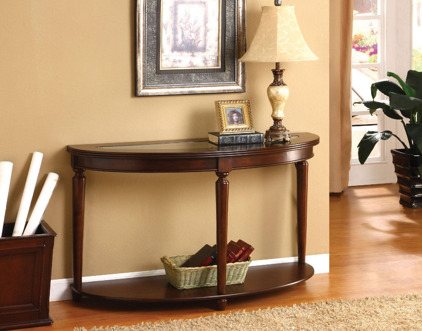 Granvia Dark Cherry Sofa Table - ATL FURNITURE