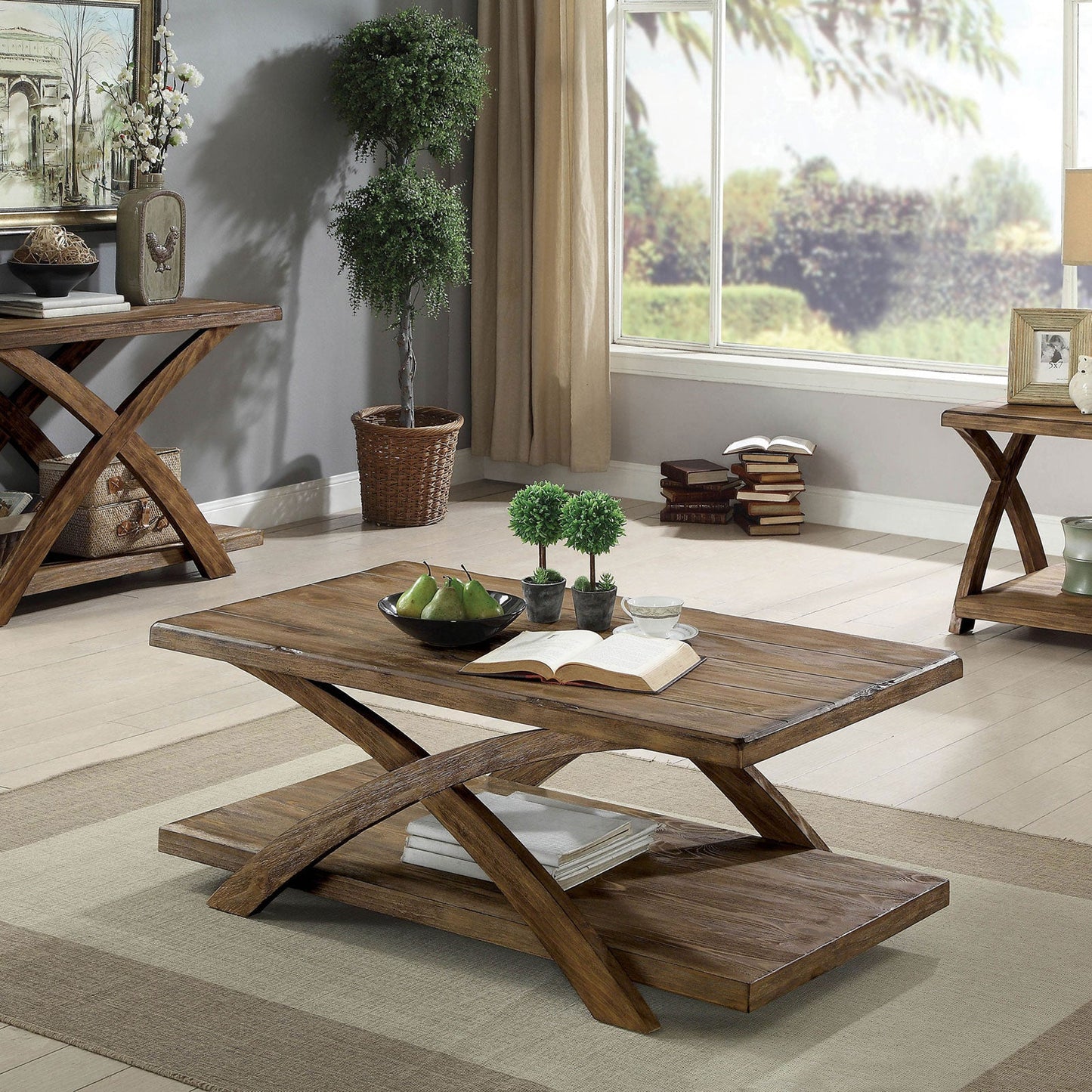 Bryanna Antique Light Oak 3 Pc. Set - ATL FURNITURE