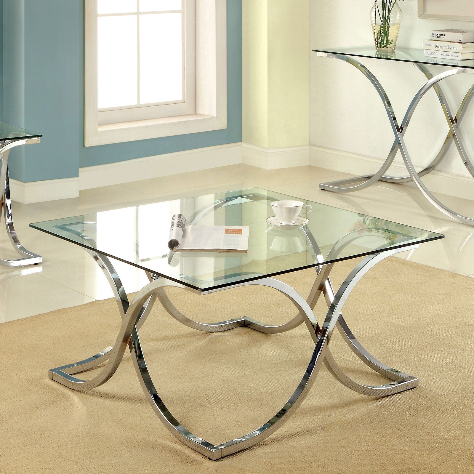 LUXA Chrome Coffee Table - ATL FURNITURE