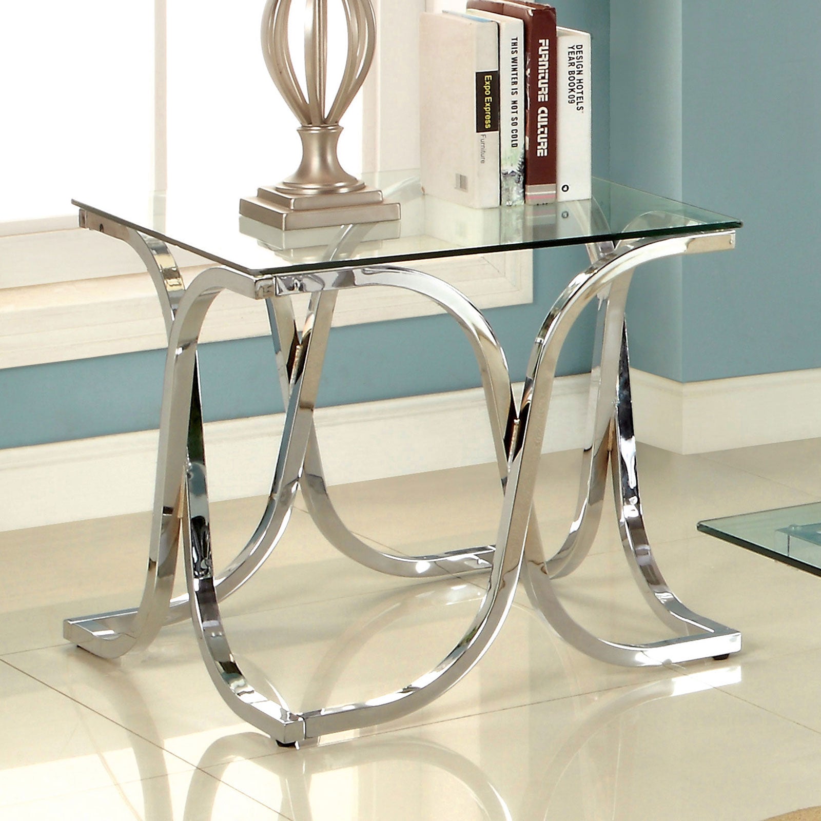 LUXA Chrome End Table - ATL FURNITURE