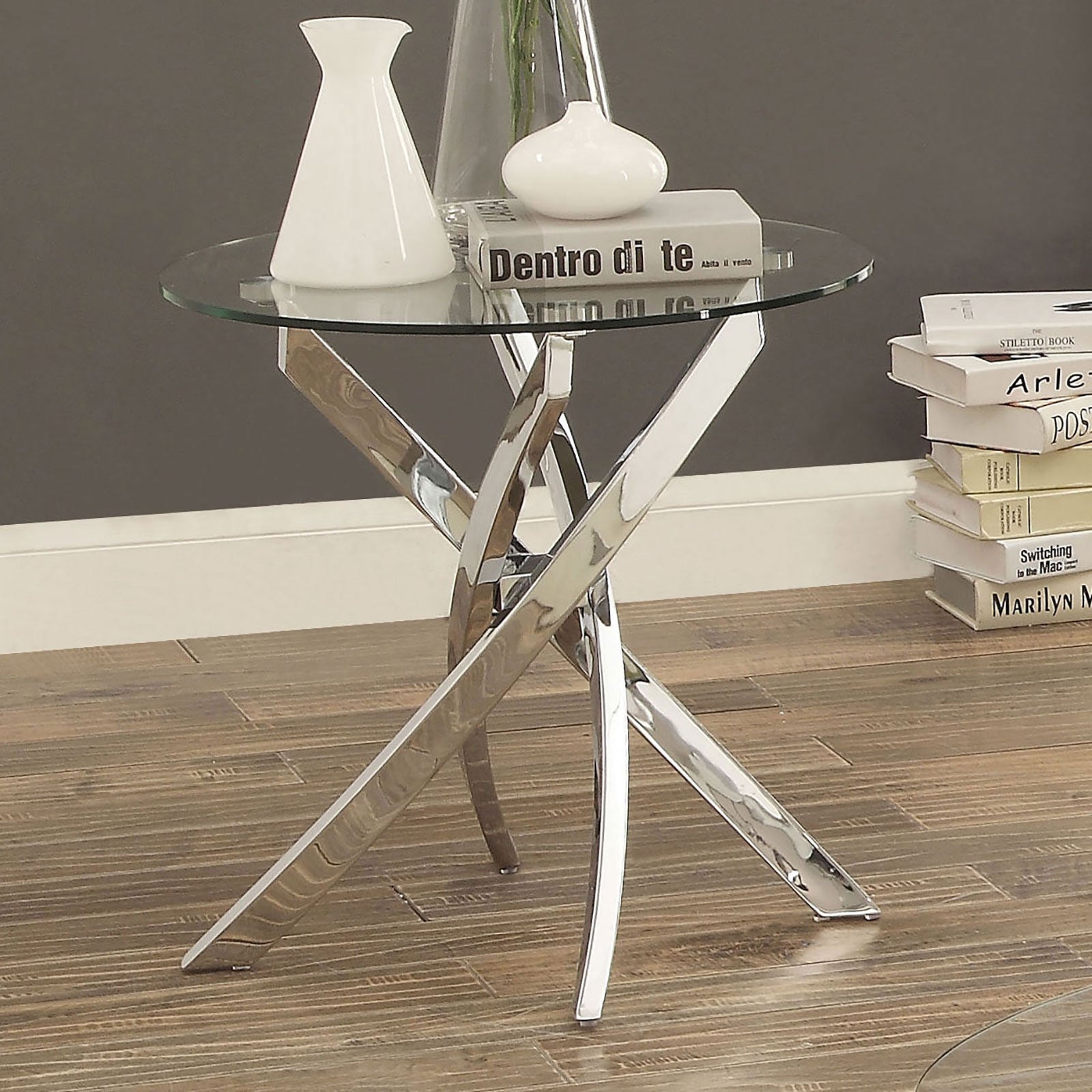 LAILA Chrome End Table - ATL FURNITURE