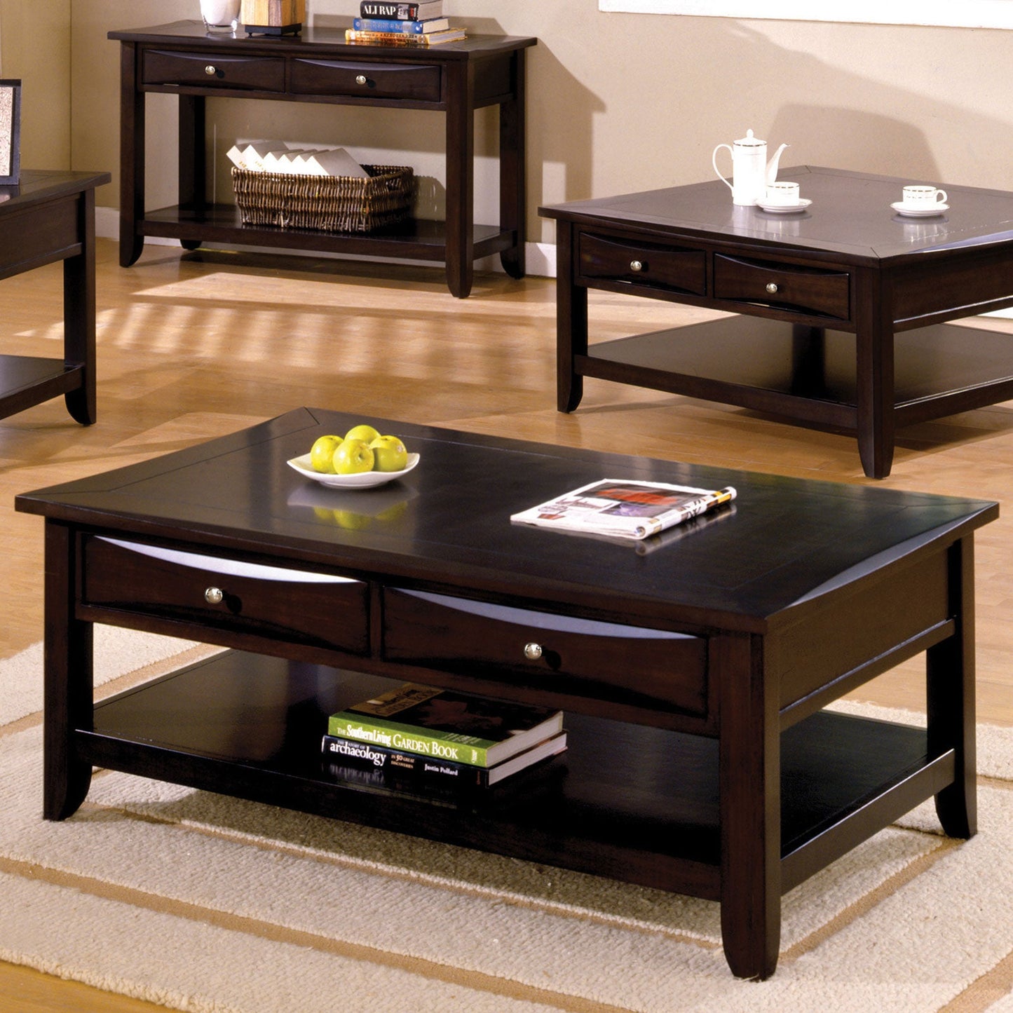 Baldwin Espresso Coffee Table - ATL FURNITURE