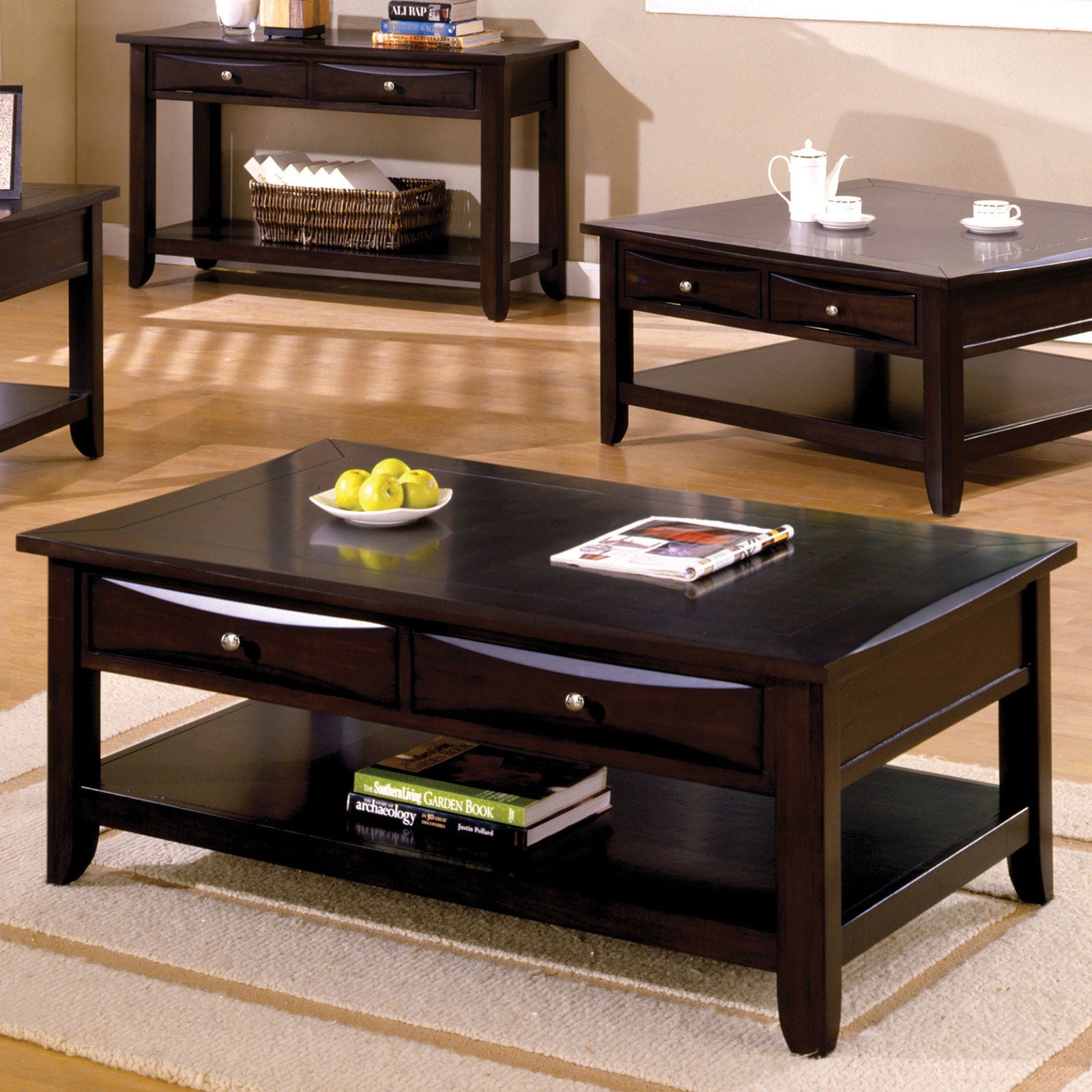 Baldwin Espresso Coffee Table - ATL FURNITURE