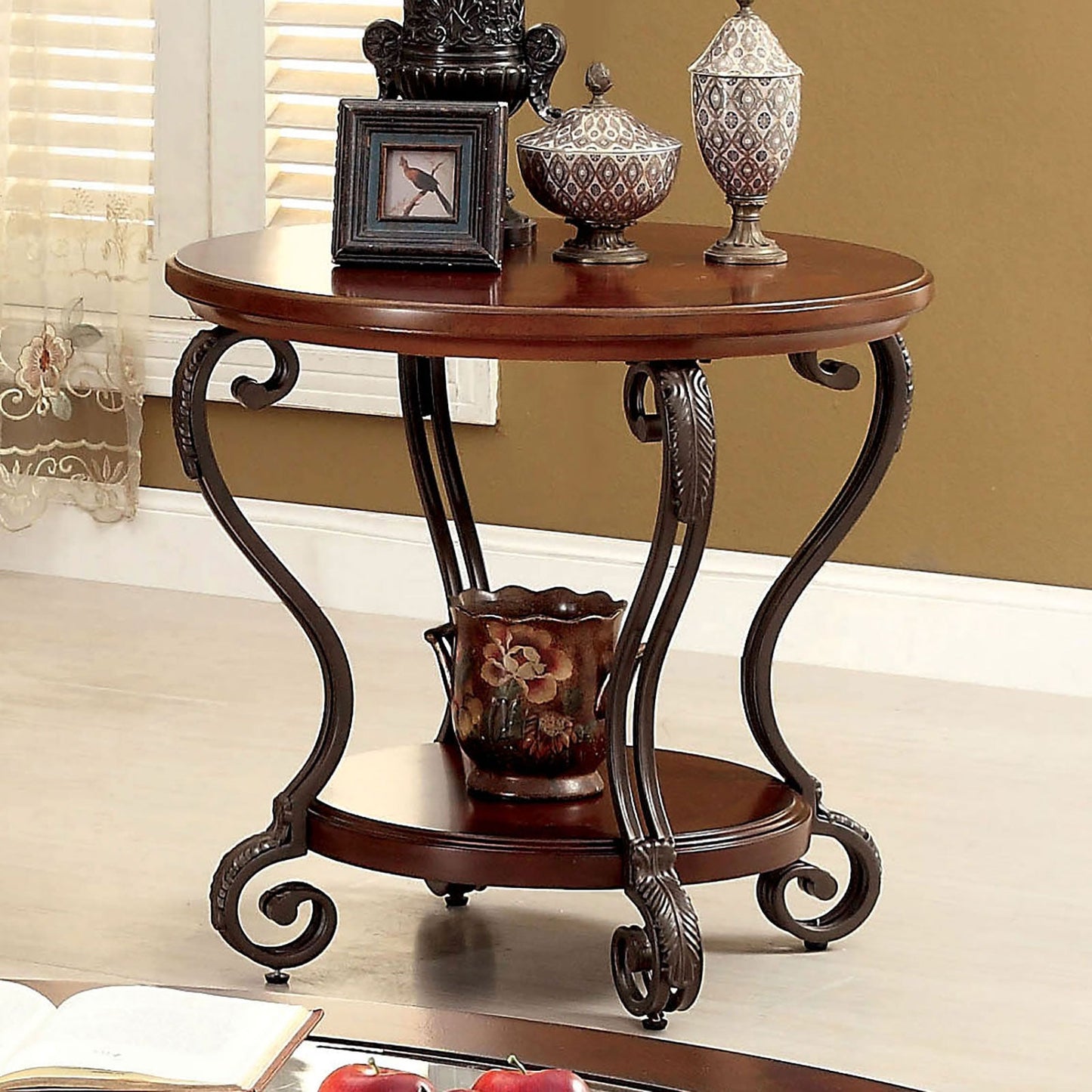 MAY Brown Cherry End Table - ATL FURNITURE