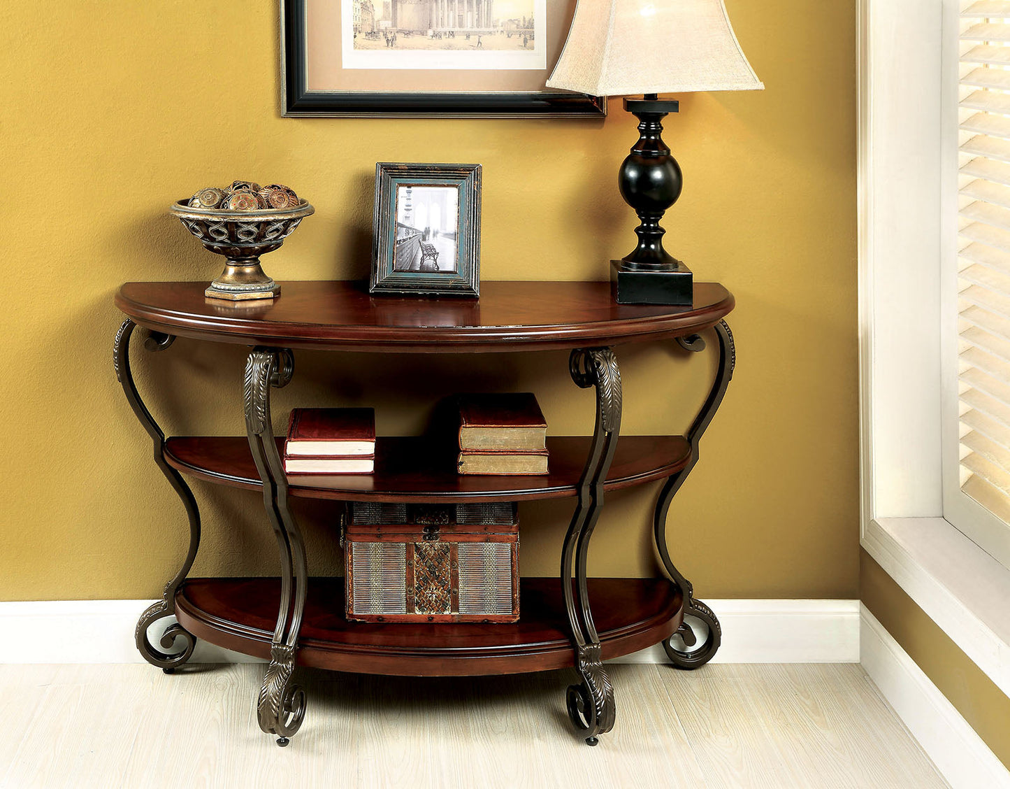 MAY Brown Cherry Sofa Table - ATL FURNITURE