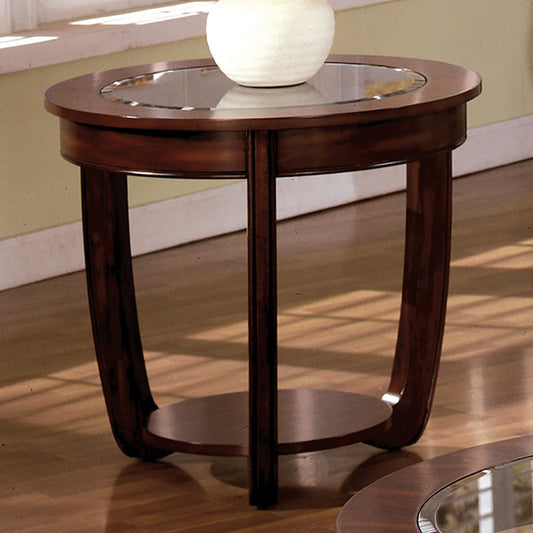 Crystal Falls Dark Cherry End Table - ATL FURNITURE