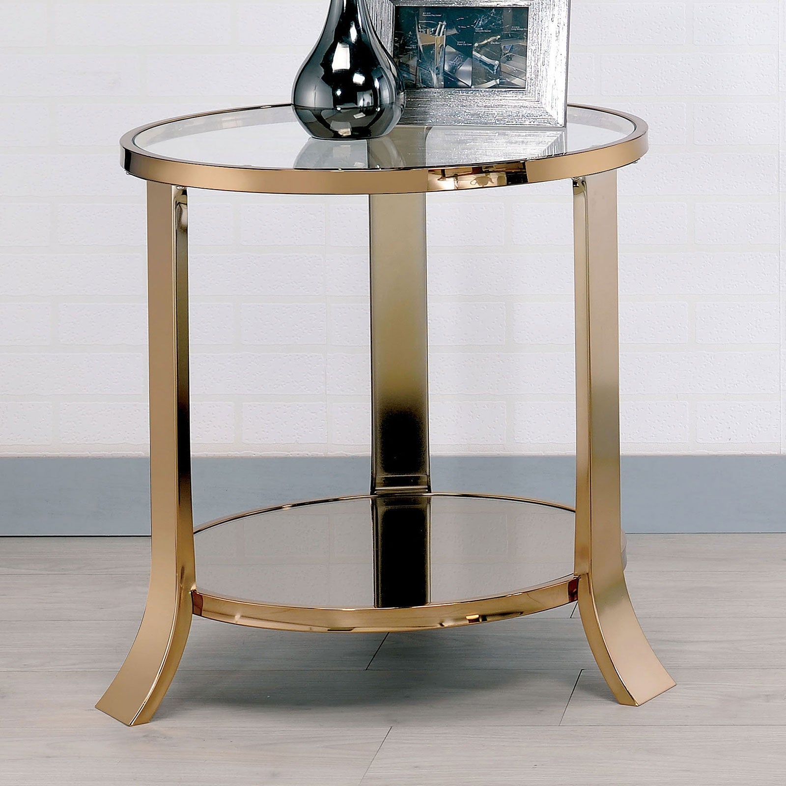 Champagne End Table - ATL FURNITURE