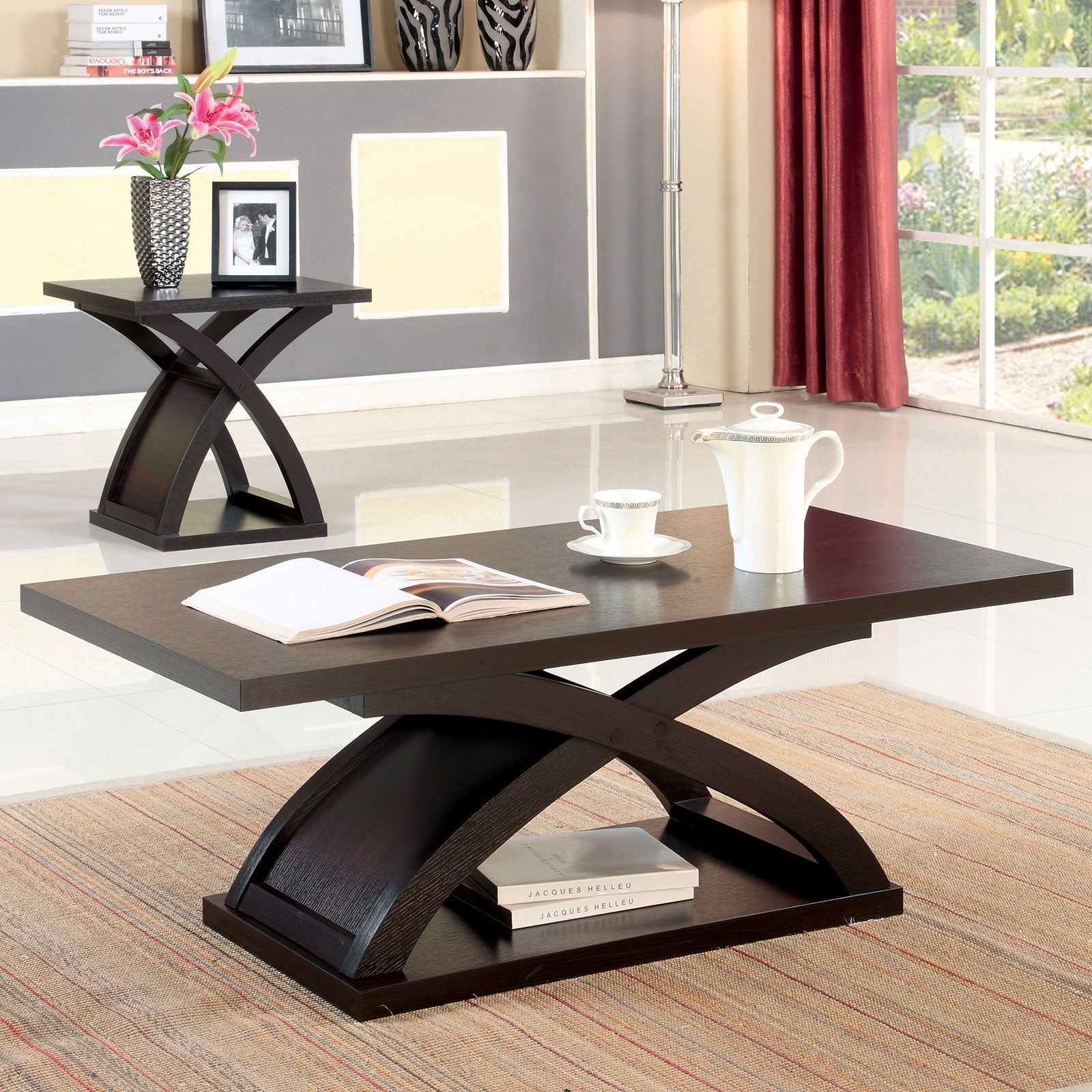 Arkley Espresso Coffee Table - ATL FURNITURE