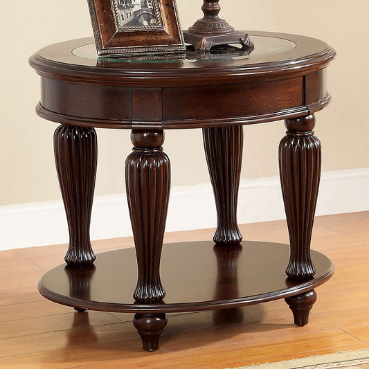 Centinel Dark Cherry End Table - ATL FURNITURE