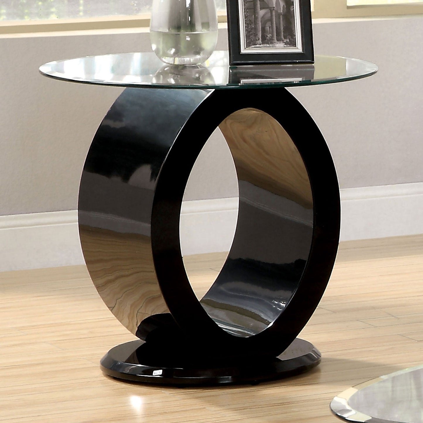 LODIA III Black End Table, Black - ATL FURNITURE